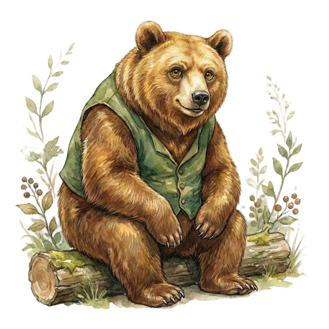 Ilustracao do guardiao Bernardo na Caverna do Recomeco